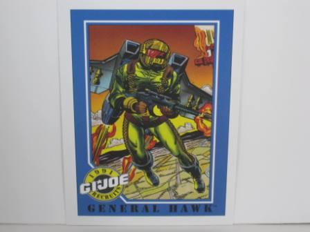 #123 General Hawk 1991 Hasbro G.I. Joe Card