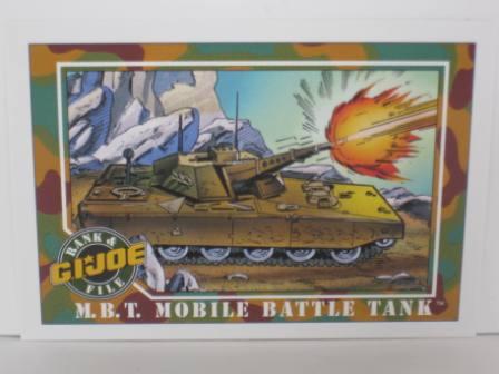 #011 M.B.T Mobile Battle Tank 1991 Hasbro G.I. Joe Card