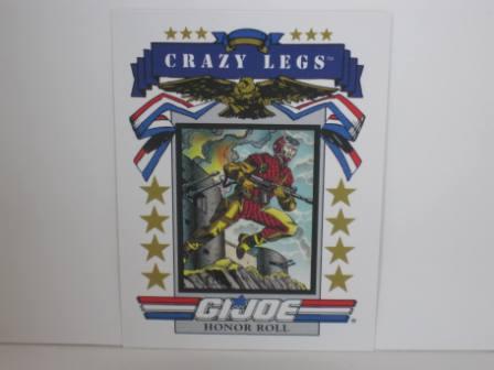 #191 Honor Roll Crazy Legs 1991 Hasbro G.I. Joe Card